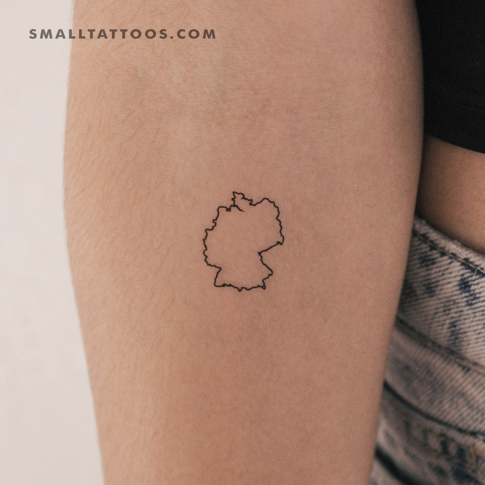 Tatuaje temporal del contorno del mapa de Alemania (juego de 3)