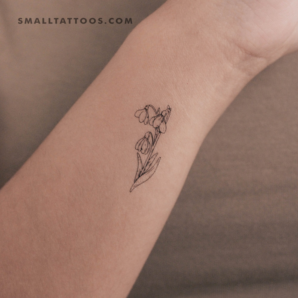 Tatuaje temporal de campanilla de invierno (juego de 3)