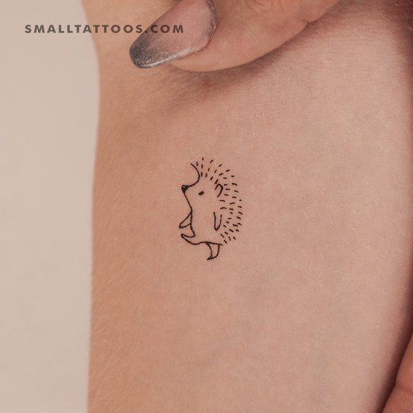 Walking Hedgehog Temporary Tattoo (Set of 3)