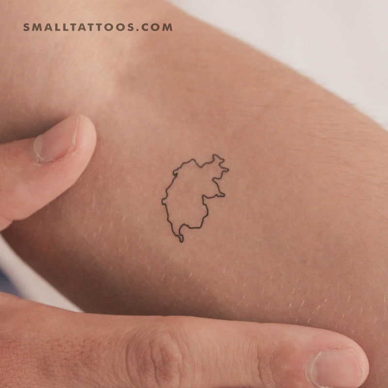 Map Of Switzerland Temporary Tattoo (Set of 3)