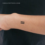 Equal Sign Temporary Tattoo (Set of 3)