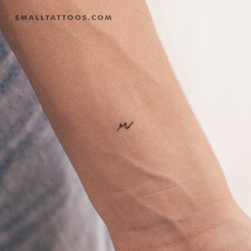 R Handwritten Letter Temporary Tattoo (Set of 3) – Small Tattoos