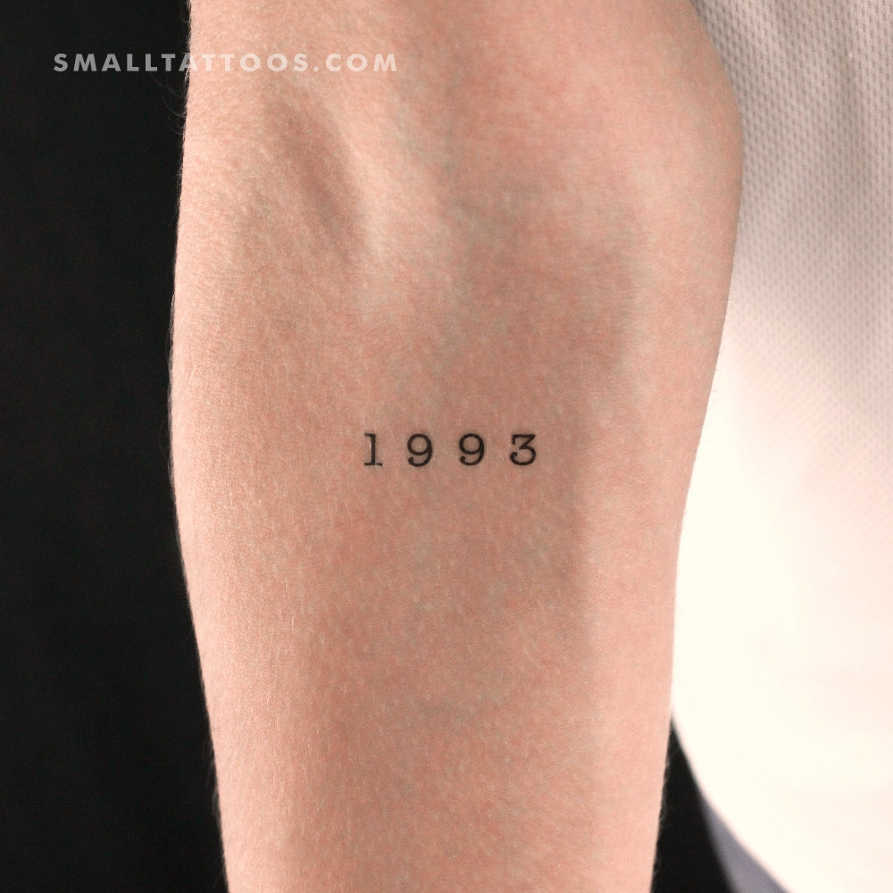 Tatuaje temporal del año de nacimiento 1993 (juego de 3)