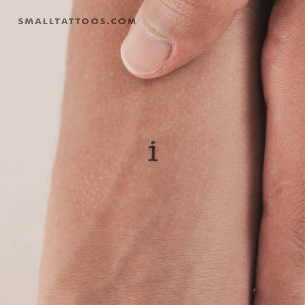 I Lowercase Typewriter Letter Temporary Tattoo (Set of 3)