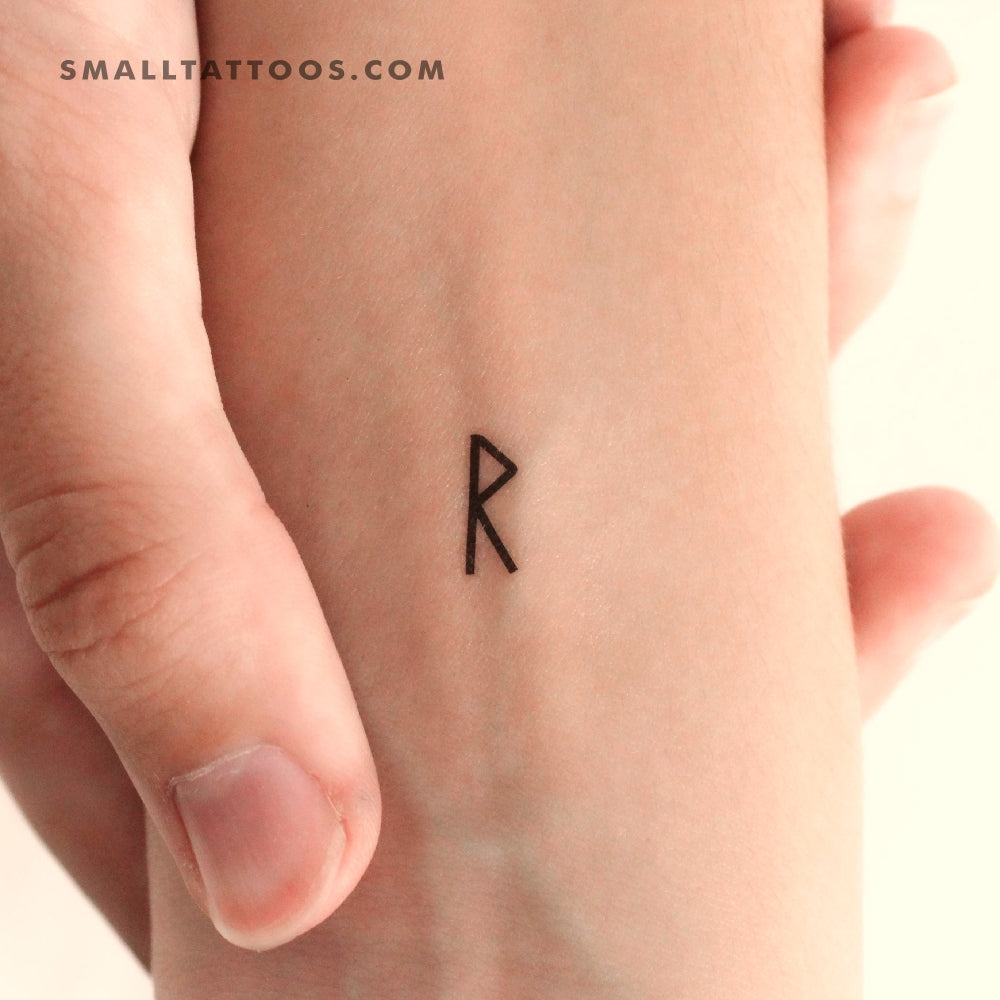 Tatuaje temporal de runa Raido (juego de 3)