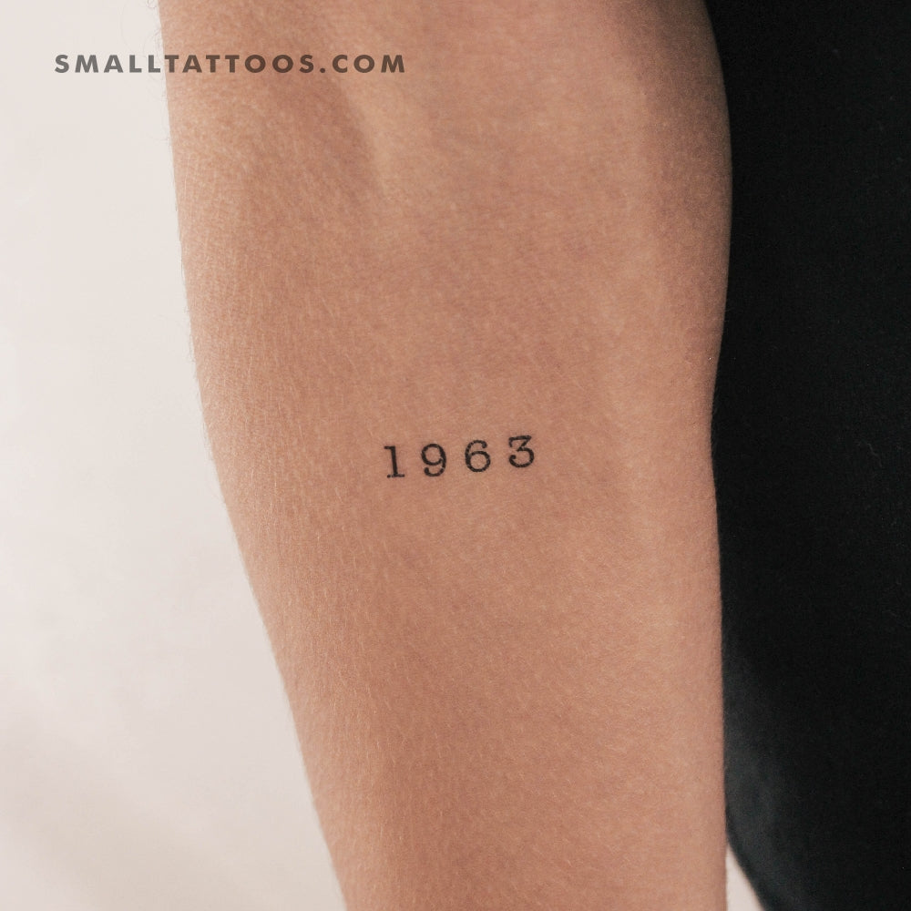 Tatuaje temporal del año de nacimiento 1963 (juego de 3)