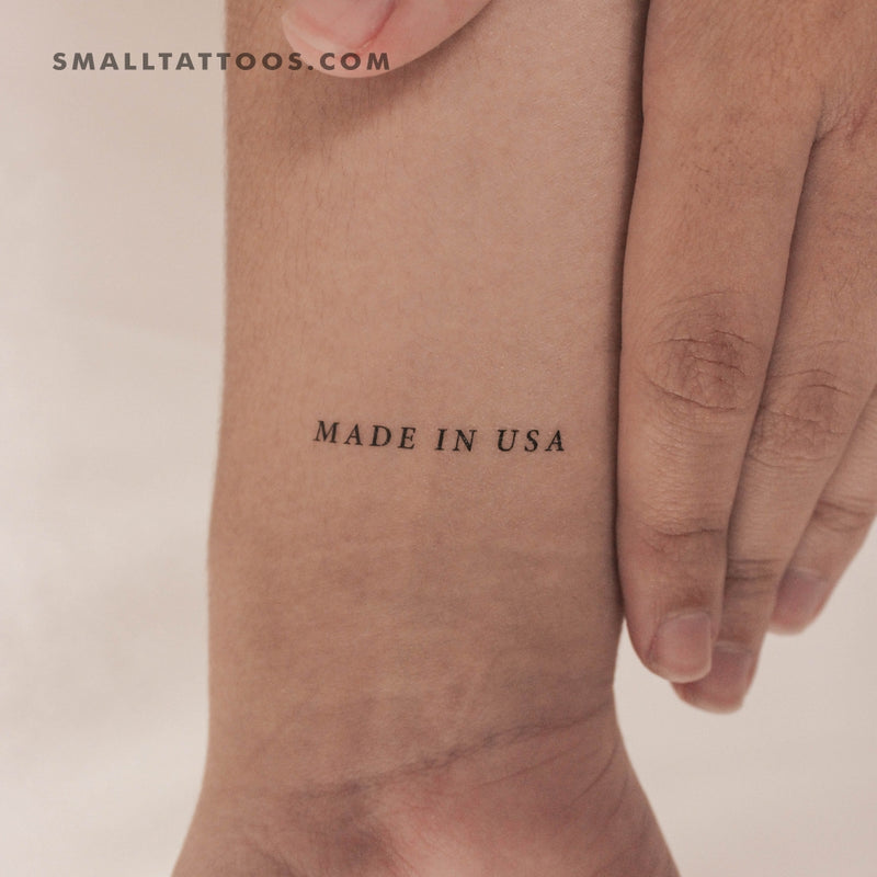 Made In USA Temporary Tattoo - Set of 3