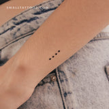 Morse Code H Temporary Tattoo (Set of 3)