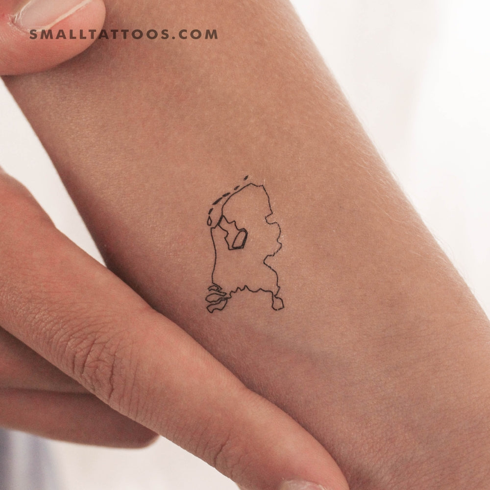 Tatuaje temporal del mapa de los Países Bajos (juego de 3)