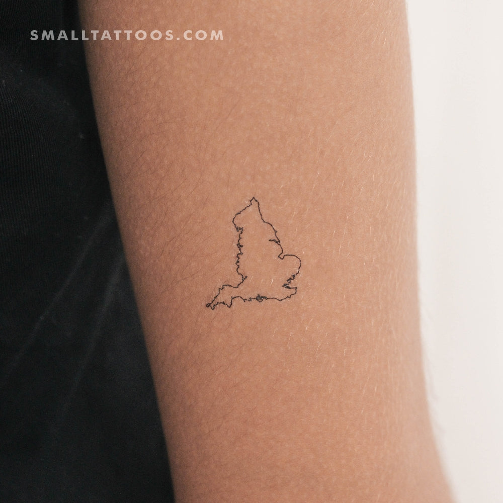 Tatuaje temporal del mapa de Inglaterra (juego de 3)