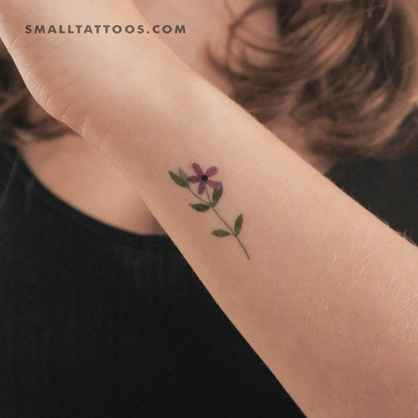 Purple Flower Temporary Tattoo by Zihee (Set of 3)