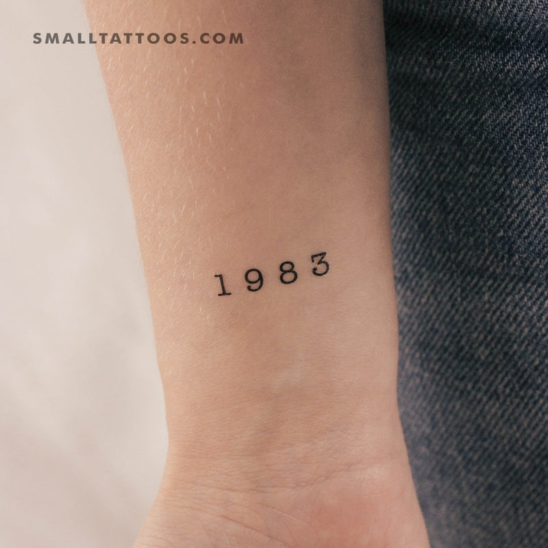 1983 Birth Year Temporary Tattoo (Set of 3)