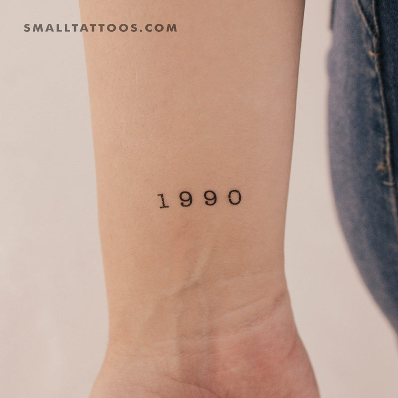 1990 Birth Year Temporary Tattoo (Set of 3)