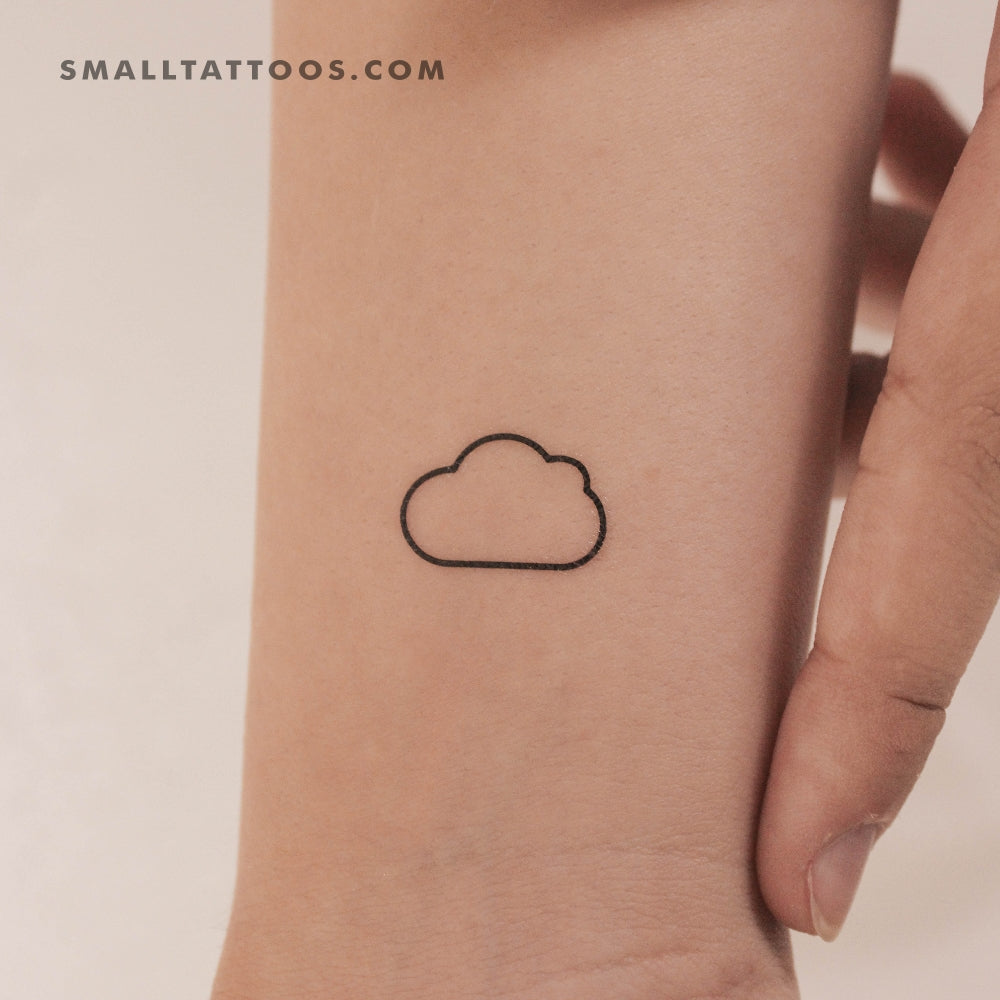 Tatuaje temporal de nube (juego de 3)