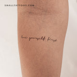 Handwritten Font Love Yourself First Temporary Tattoo (Set of 3)