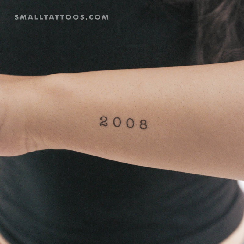 2008 Birth Year Temporary Tattoo (Set of 3)