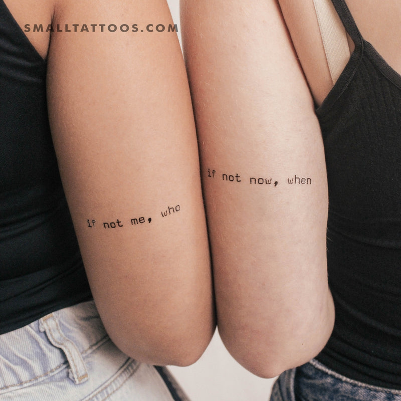 If Not Me Who If Not Now When Temporary Tattoo (Set of 3)