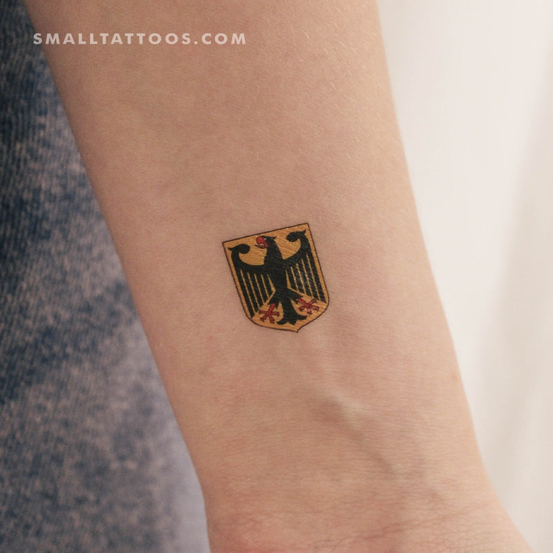 Germany Coat Of Arms Temporary Tattoo (Set of 3)