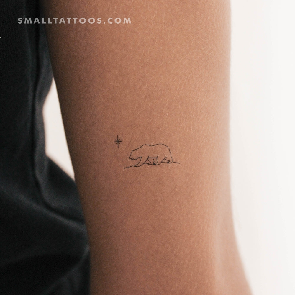 Tatuaje temporal de oso de California (juego de 3)