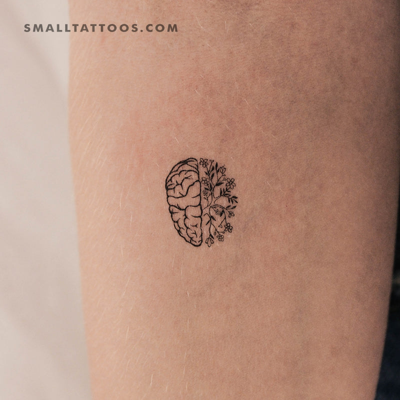 Flower Brain Temporary Tattoo (Set of 3)