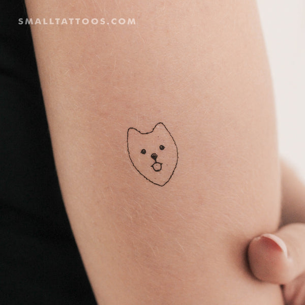 Pomeranian Face Temporary Tattoo (Set of 3)