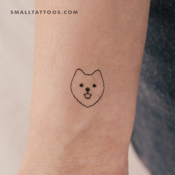 Pomeranian Face Temporary Tattoo (Set of 3)