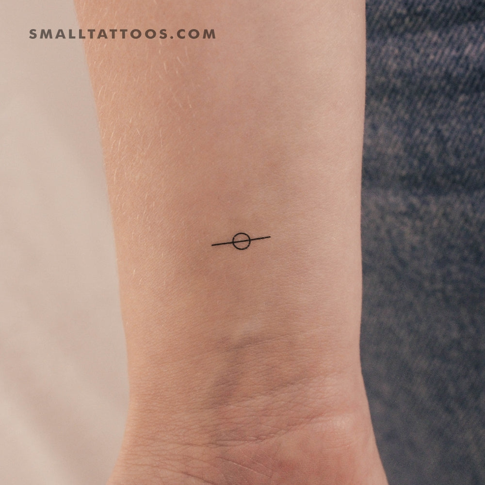 Tatuaje temporal de Saturno (juego de 3)