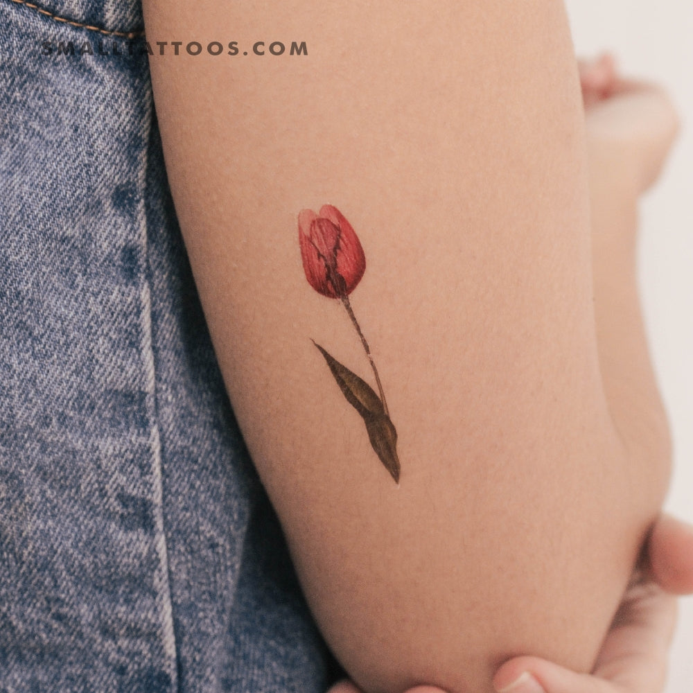 Tulip Temporary Tattoo By Lena Fedchenko (Set of 3) Small Tattoos