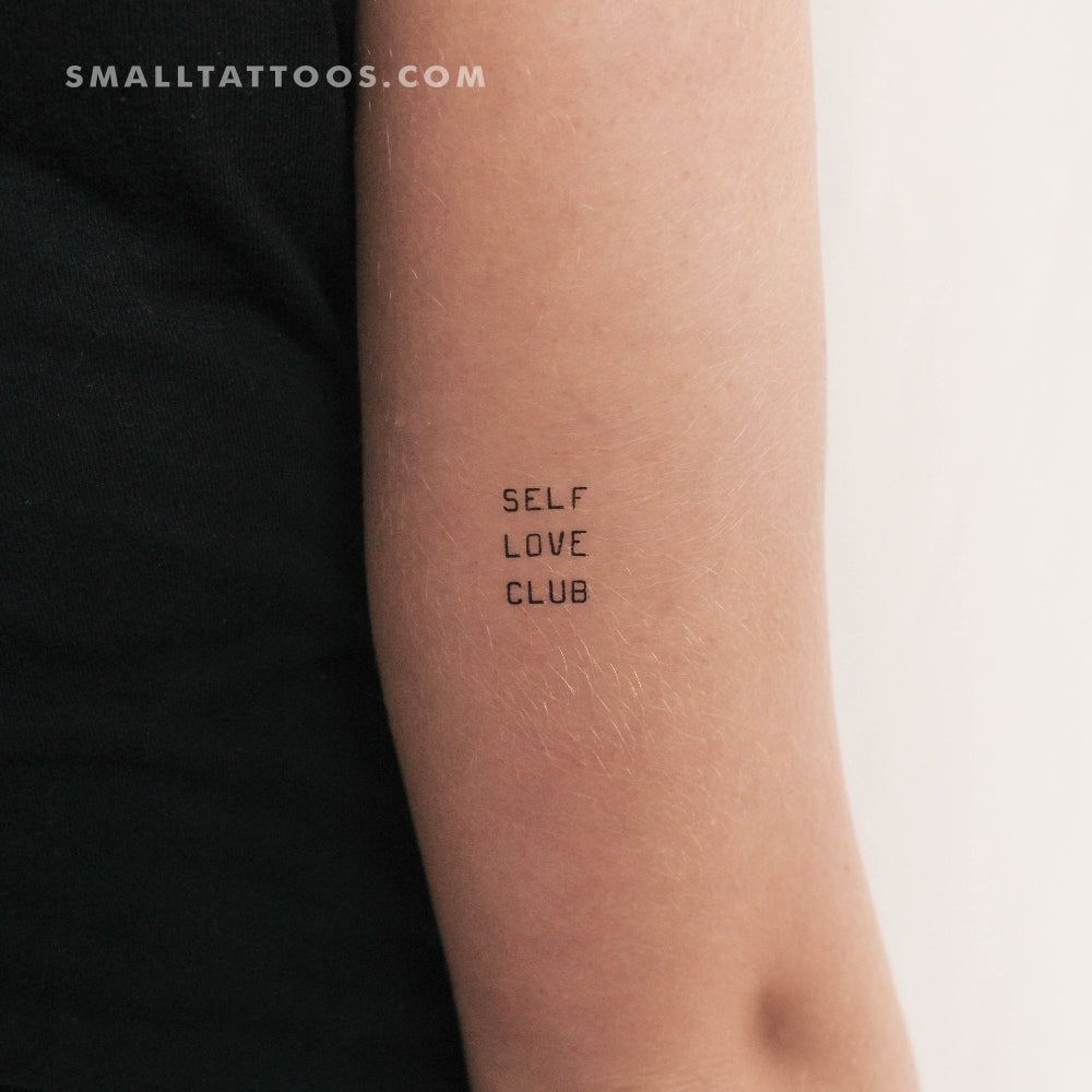 Tatuaje temporal del Club del Amor Propio (juego de 3)