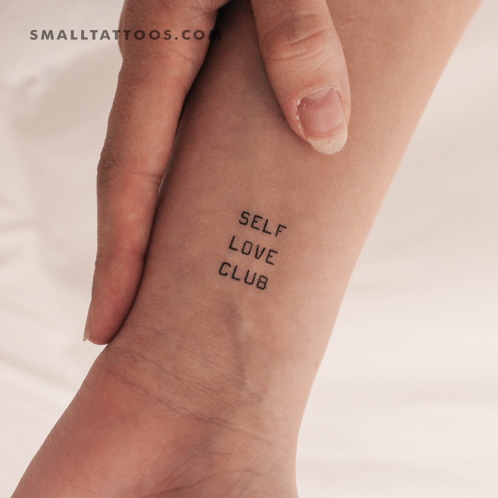 Tatuaje temporal del Club del Amor Propio (juego de 3)