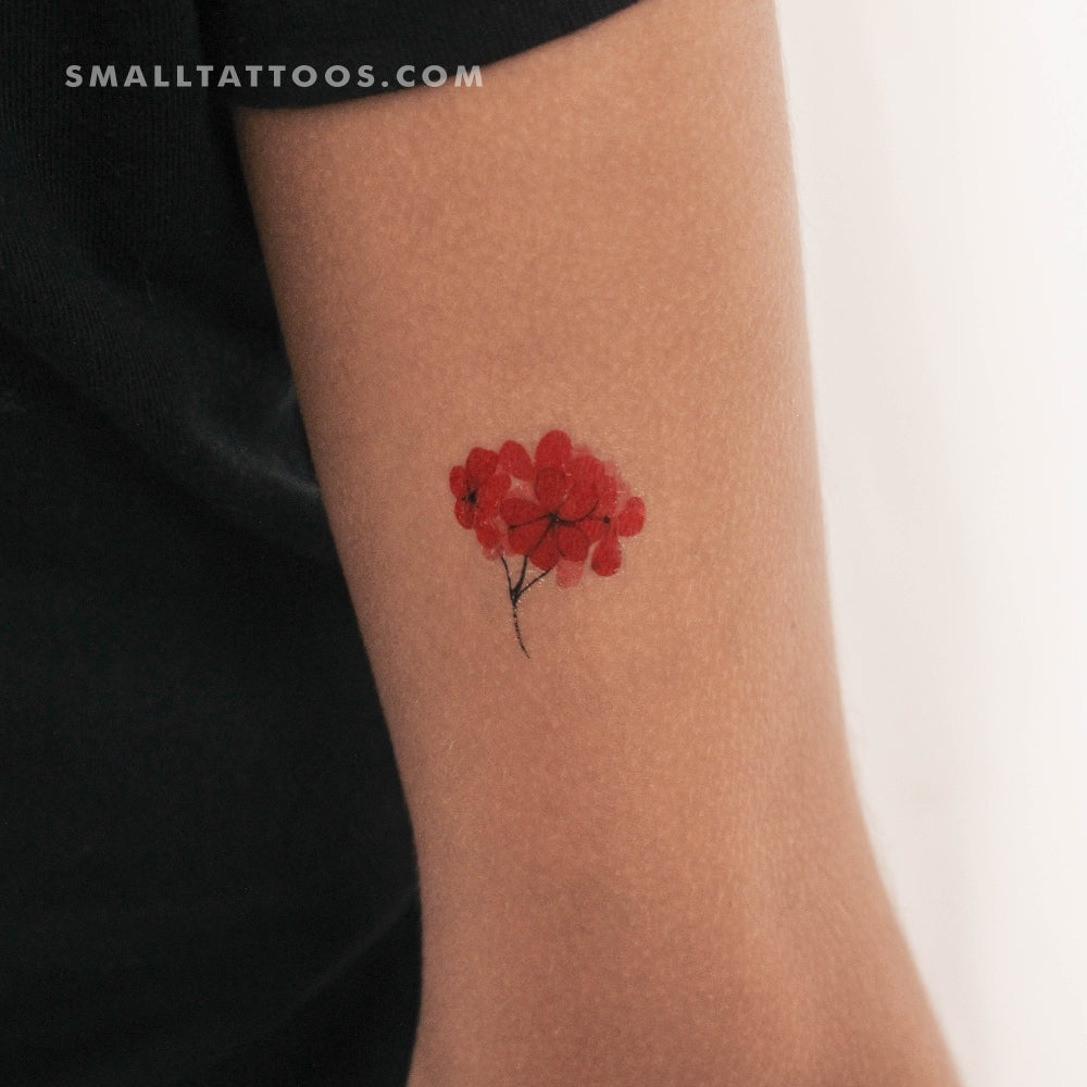 Tatuaje temporal de hortensia de Zihee (juego de 3)