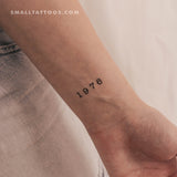 1976 Birth Year Temporary Tattoo (Set of 3)