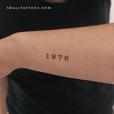 1976 Birth Year Temporary Tattoo (Set of 3)