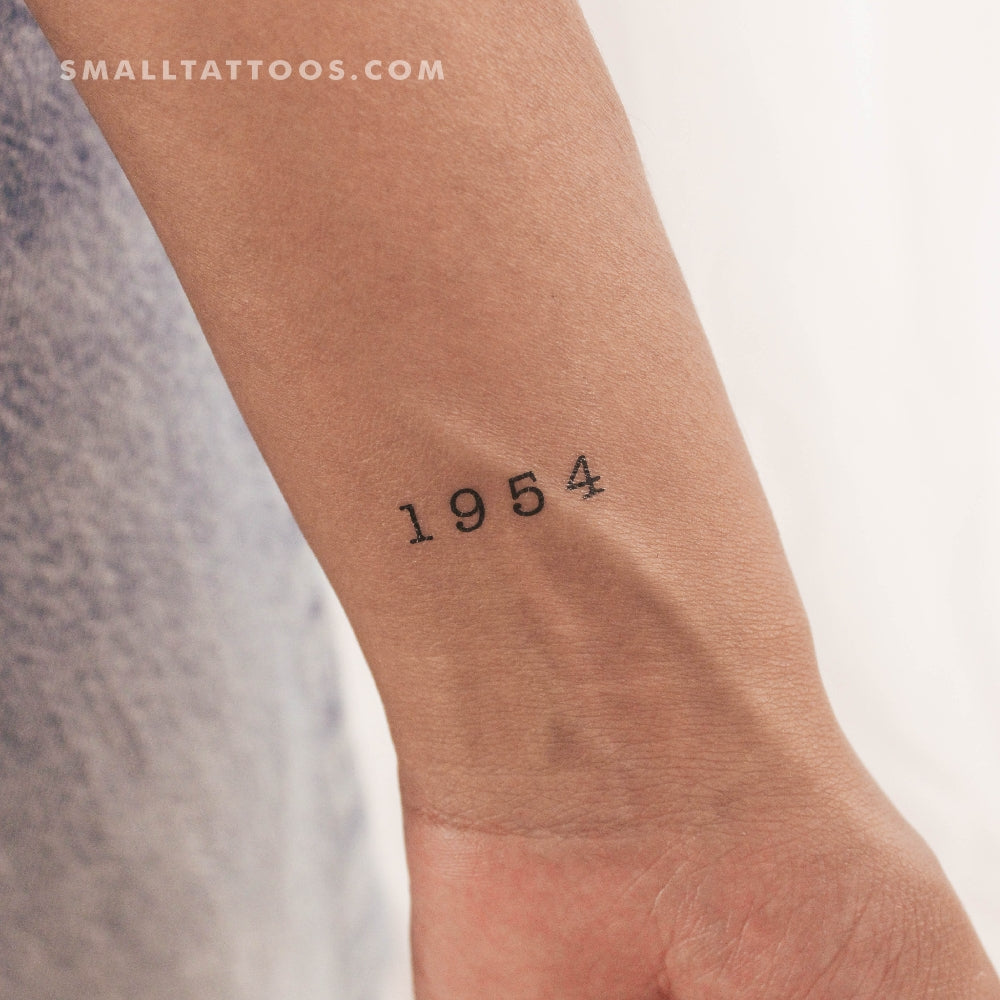 Tatuaje temporal del año de nacimiento 1954 (juego de 3)
