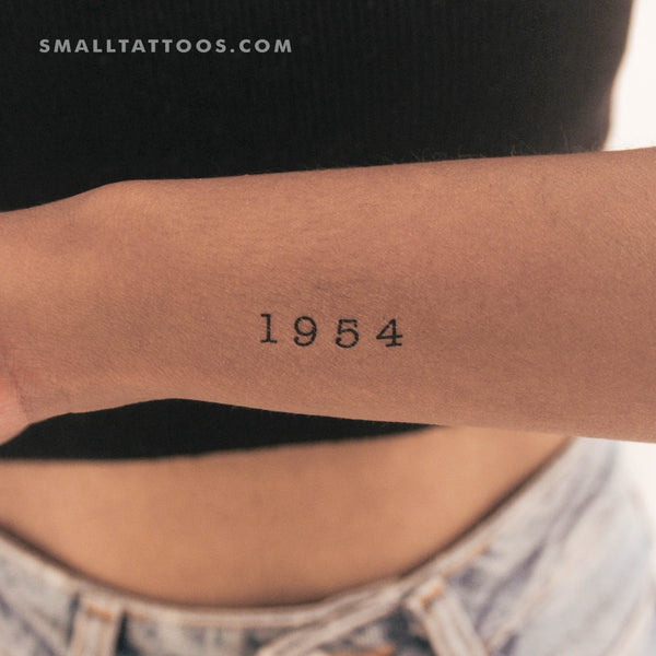 1954 Birth Year Temporary Tattoo (Set of 3)