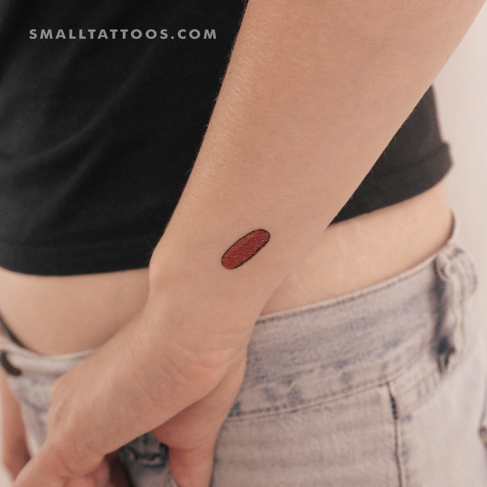 Tatuaje temporal de pastilla roja - Juego de 3