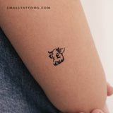 Cow Head Temporary Tattoo - Set of 3