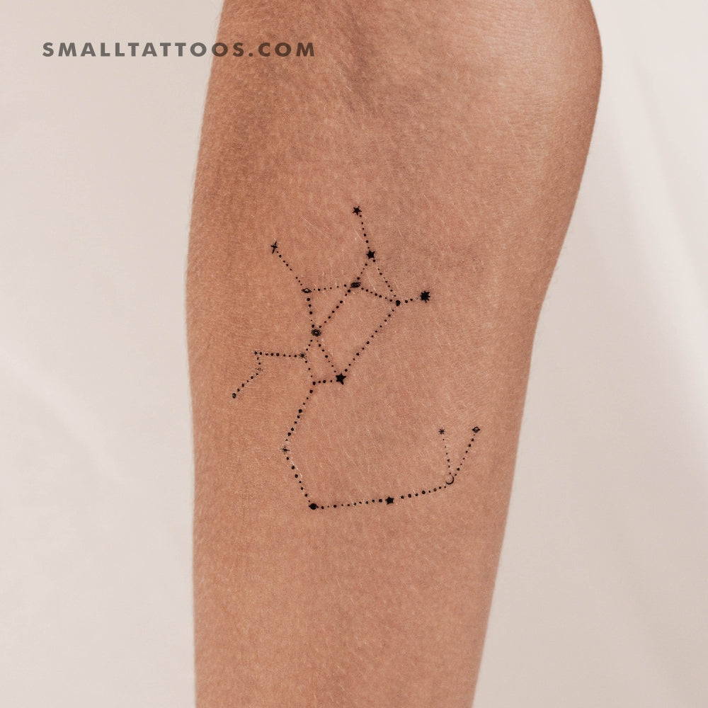 Minimalist Sagittarius Constellation Temporary Tattoo by Puntuak Set
