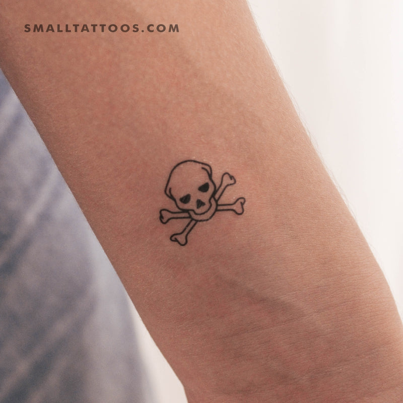 Danger Skull Temporary Tattoo - Set of 3