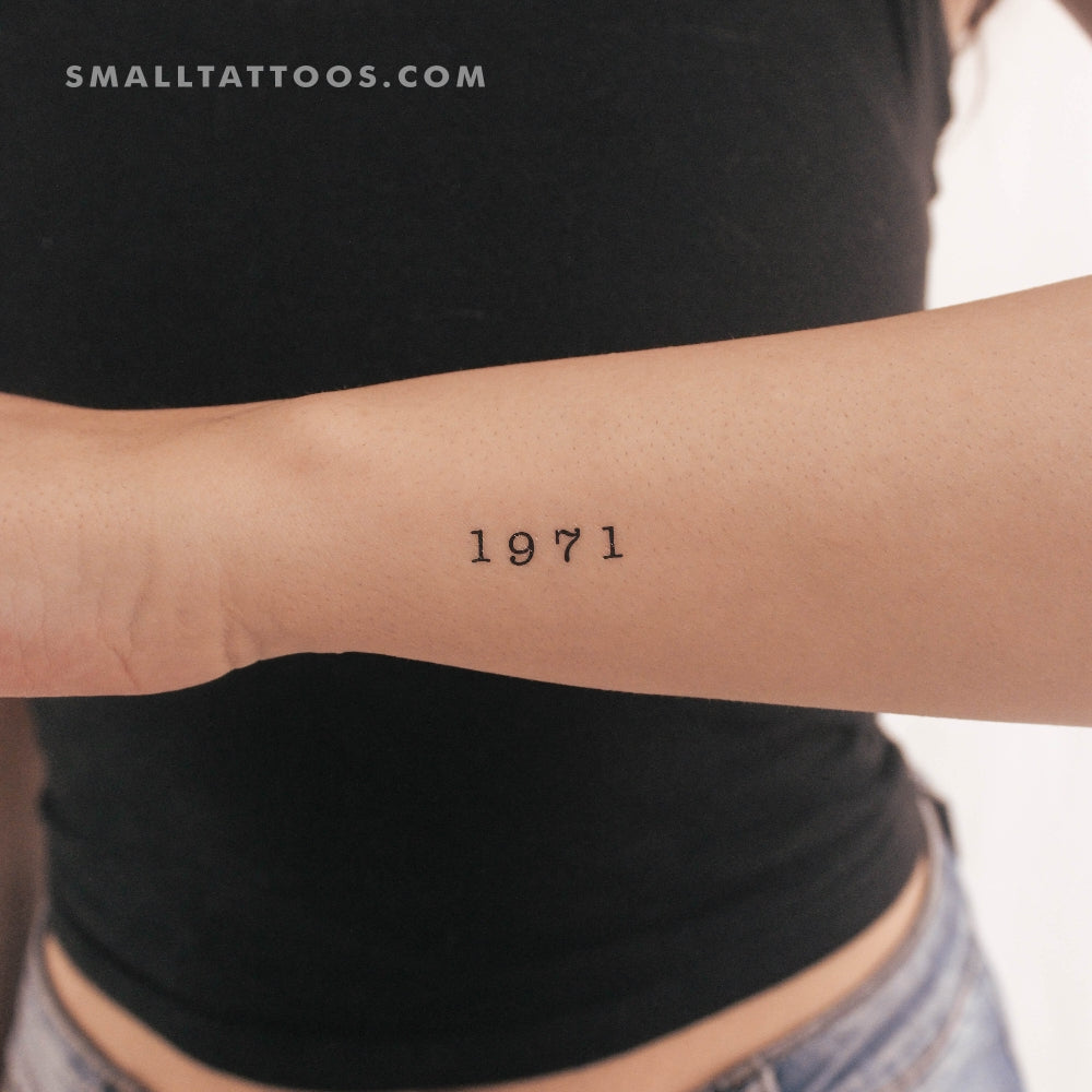 Tatuaje temporal del año de nacimiento 1971 (juego de 3)