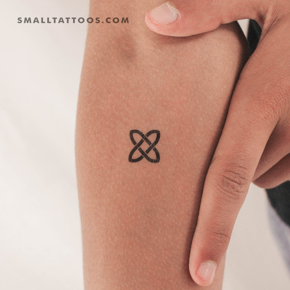 Tatuaje temporal pequeño de nudo de Salomón (juego de 3)