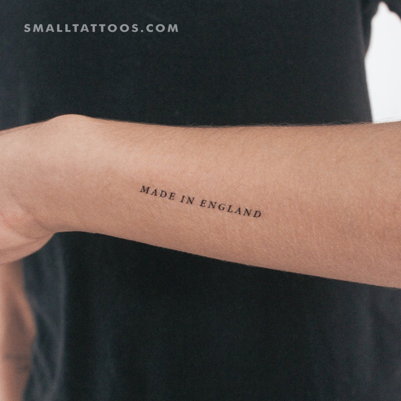 Made In England Temporary Tattoo - Set of 3