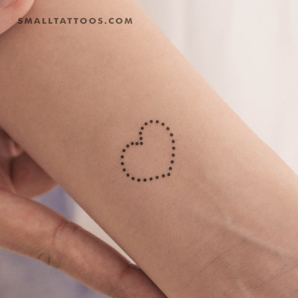 Dotted Heart Temporary Tattoo (Set of 3)