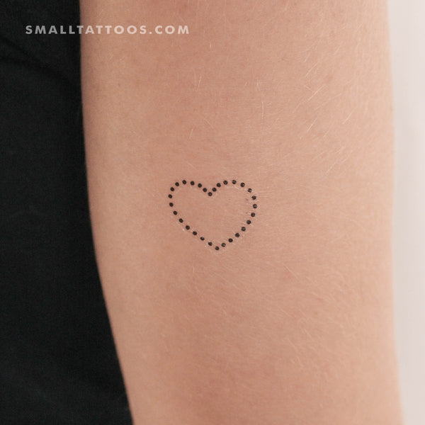 Dotted Heart Temporary Tattoo (Set of 3)