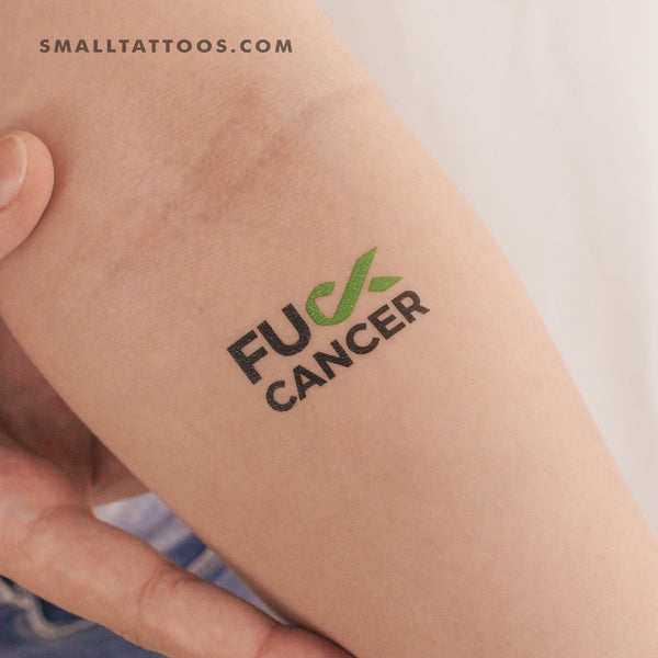 Fuck Lymphoma Cancer Temporary Tattoo (Set of 3)