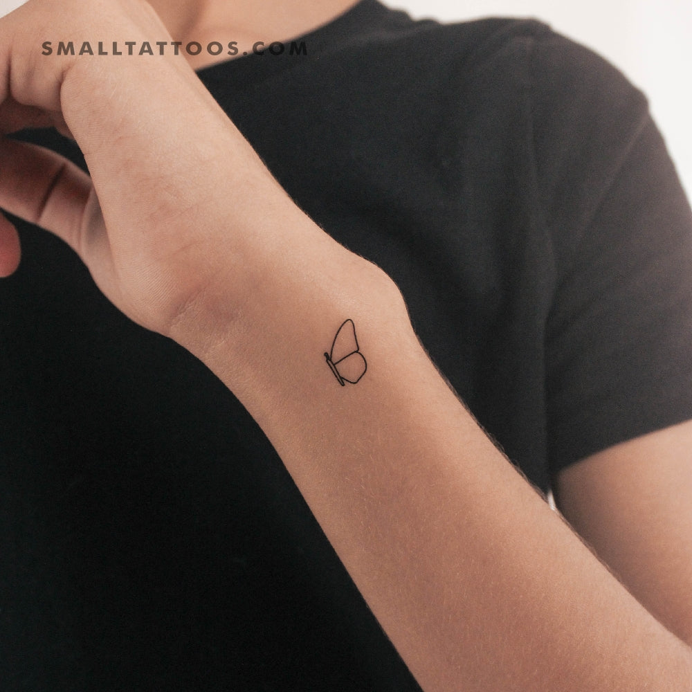 Tatuaje temporal del ala derecha de mariposa (juego de 3)