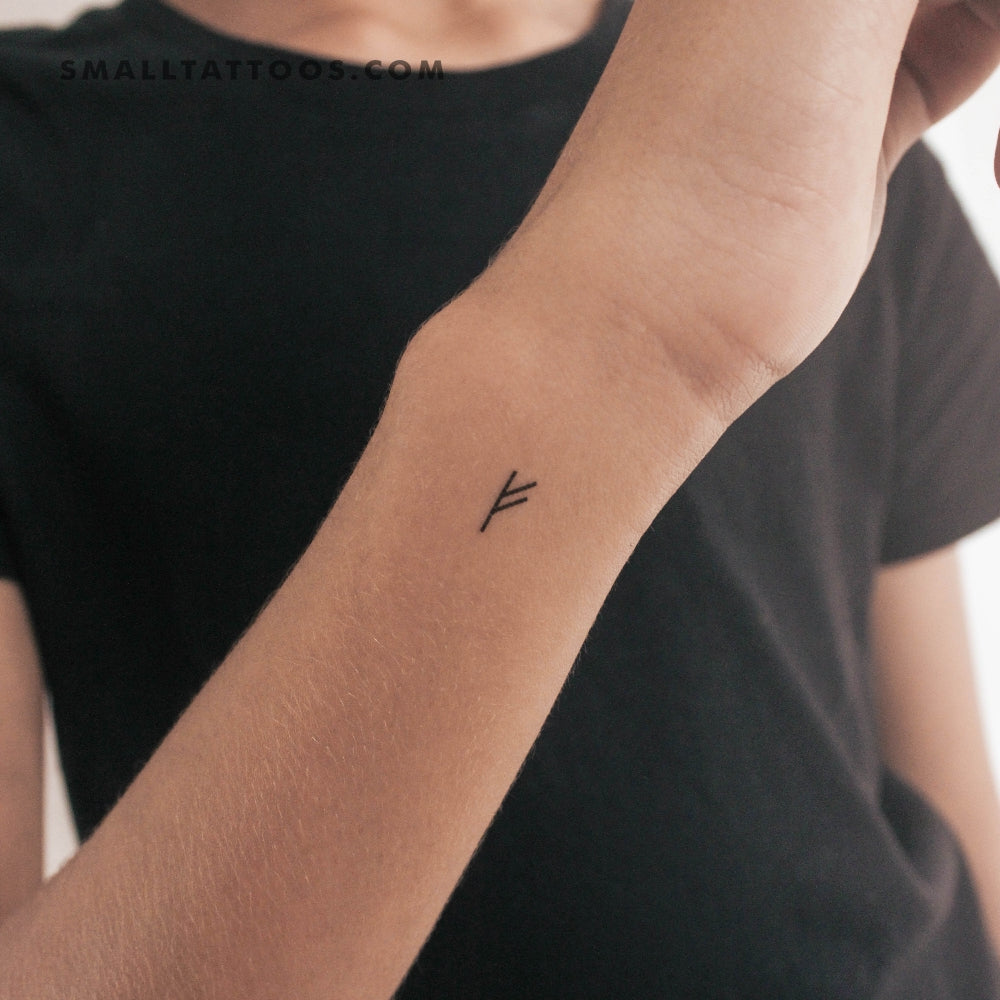 Tatuaje temporal de la runa Fehu (juego de 3)