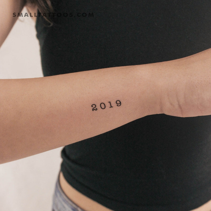 2019 Birth Year Temporary Tattoo (Set of 3)