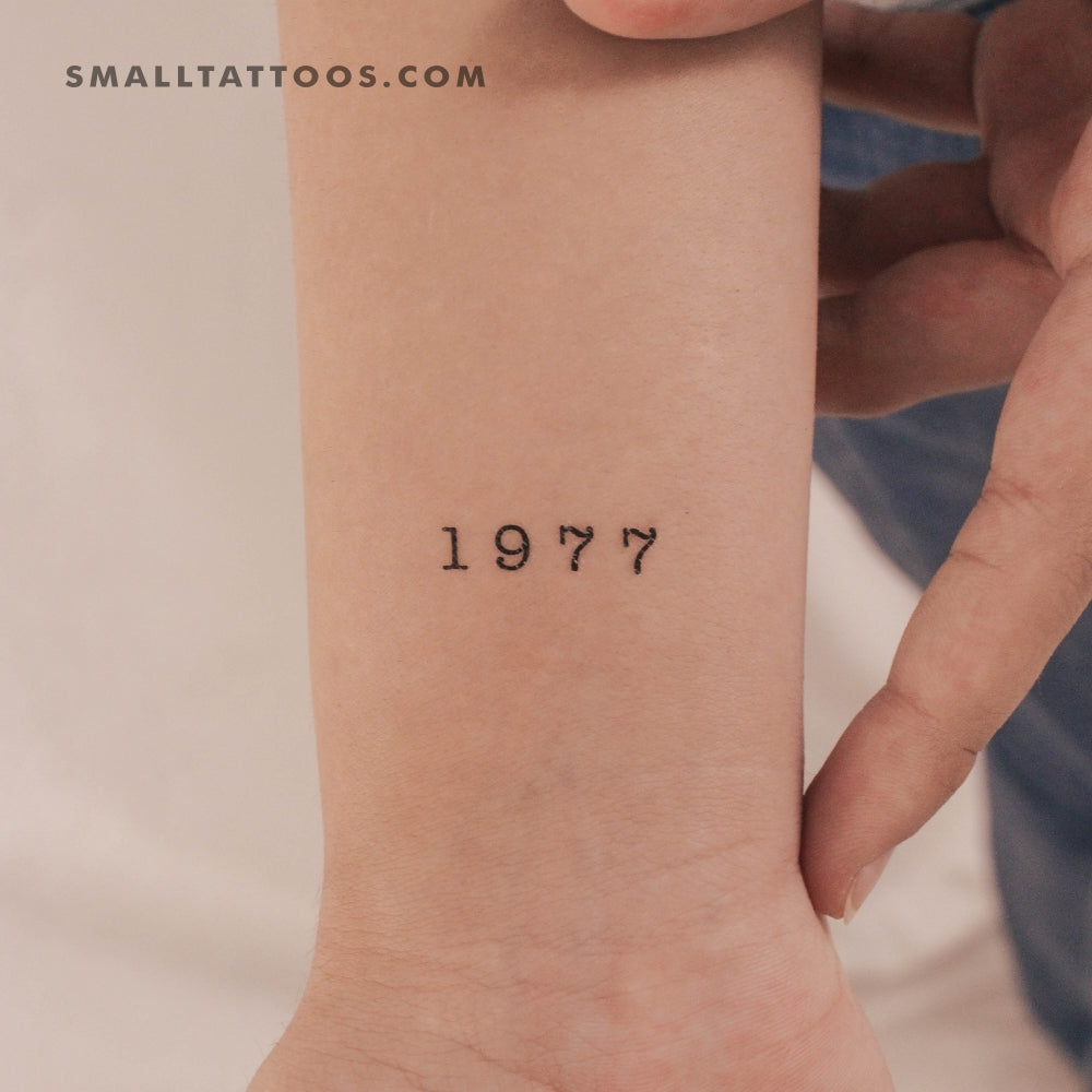 Tatuaje temporal del año de nacimiento 1977 (juego de 3)