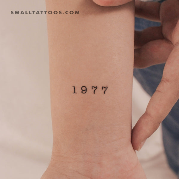 1977 Birth Year Temporary Tattoo (Set of 3)